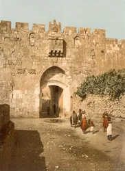 Stephanstor, auch Löwentor genannt, Jerusalem, ca. 1880-1900